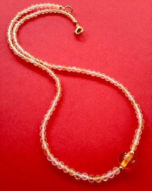 Colier CHOKER citrin