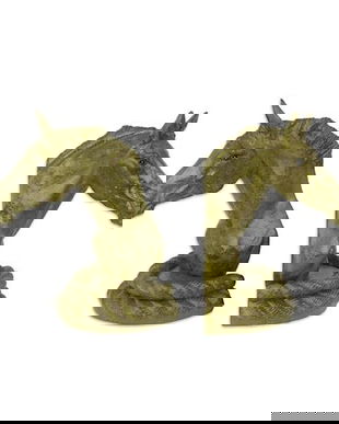 Set doua opritoare carti din fier cu doi cai