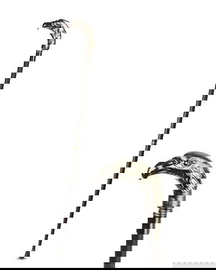 Baston din metal cu maner din aluminiu