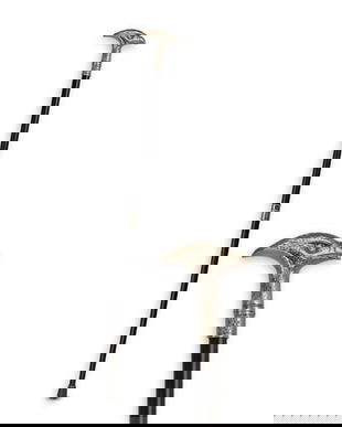 Baston din metal cu maner din aluminiu