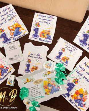Tricouri personalizate Winnie the Pooh (1 an)