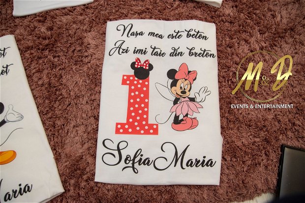 Tricouri personalizate Minnie Mouse ( 1 an)