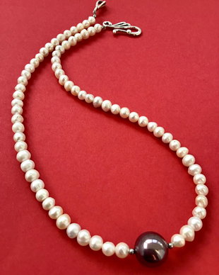 Colier CHOKER perle de cultura