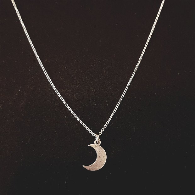 Colier din argint 925 cu luna, semiluna