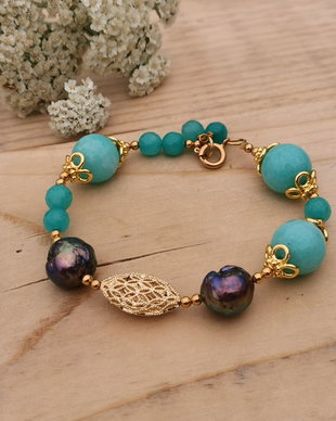 Bratara jade & perle