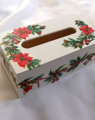 Cutie pt servetele de hartie cu floarea craciunului 39913