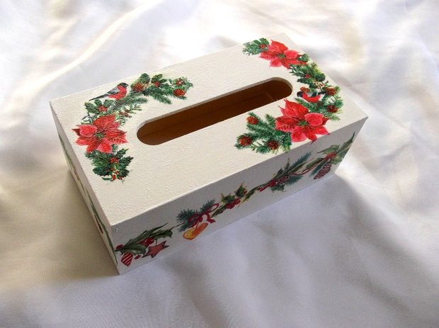 Cutie pt servetele de hartie cu floarea craciunului 39913