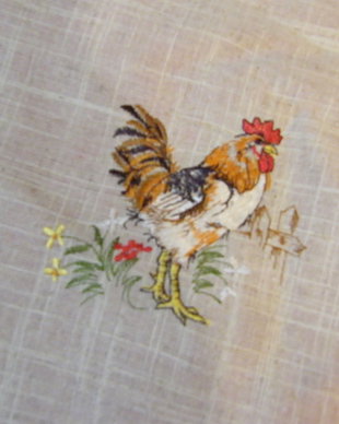 Nou-broderie cocoș