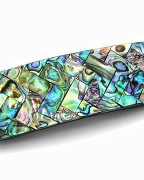 Accesoriu / clips pentru păr, realizat din scoica paua abalone