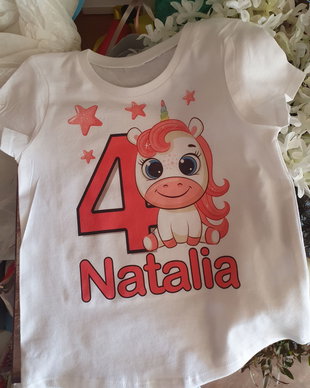 Tricou 4 ani Unicorni Fetita