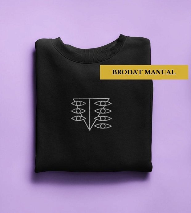 Tricou unisex brodat manual (seele - soul), Bluza brodata manual, Bluza unisex