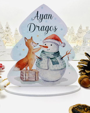 Decoratiune Bradut de Craciun Personalizata - Christmas in The Forest