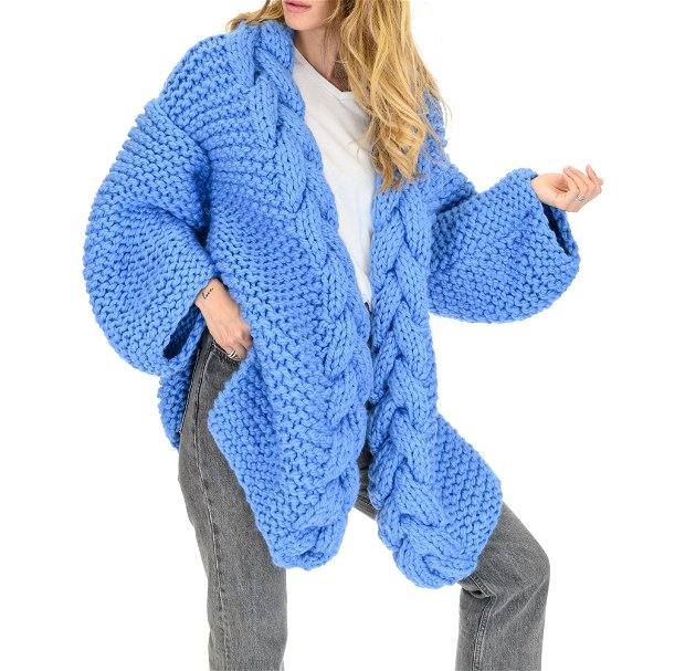 Cardigan oversized tricotat