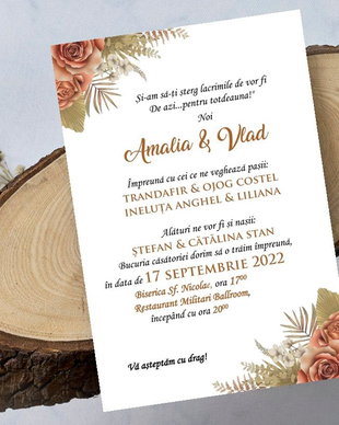 Invitatii nunta - Poveste de Toamna