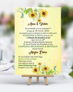 Invitatie nunta Floarea Soarelui