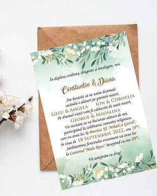 Invitatie nunta - Poveste de Iunie