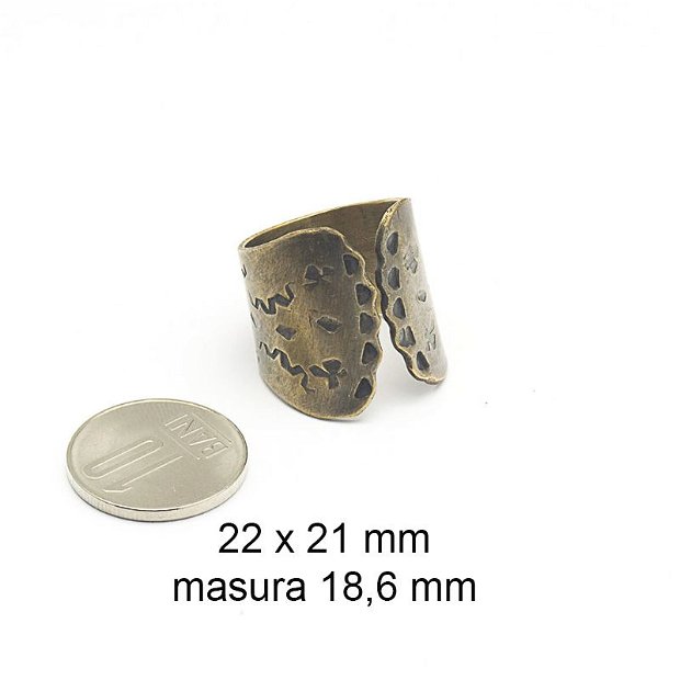 Baza / inel ALAMA antichizata, 22 x 21 mm, cod: BH-009