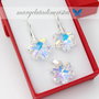 Set Swarovski - Fulg de nea / Argint 925