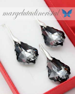 Set Swarovski  Baroque - Silver Night / Argint 925
