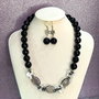 PERFECT BLACK-onix,agate,perle de cultura,hematit,argint tibetan