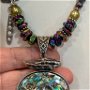 SECRET ISLAND-perle de cultura,paua shell,hematit electroplacat,argint tibetan