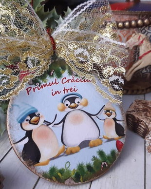 Decoratiune de Craciun - primul Craciun in trei