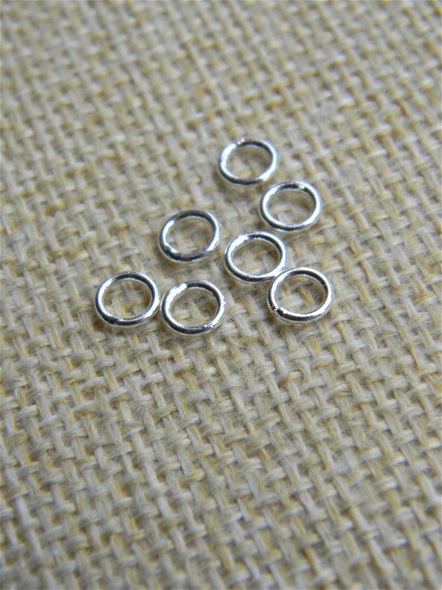 Zale inchise, argint 925, 5 mm, 10 bucati (M7)