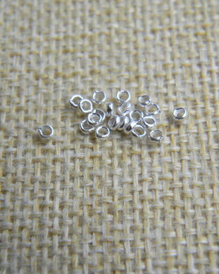 Crimpuri, argint, 2x1 mm, 10 buc. (M7)