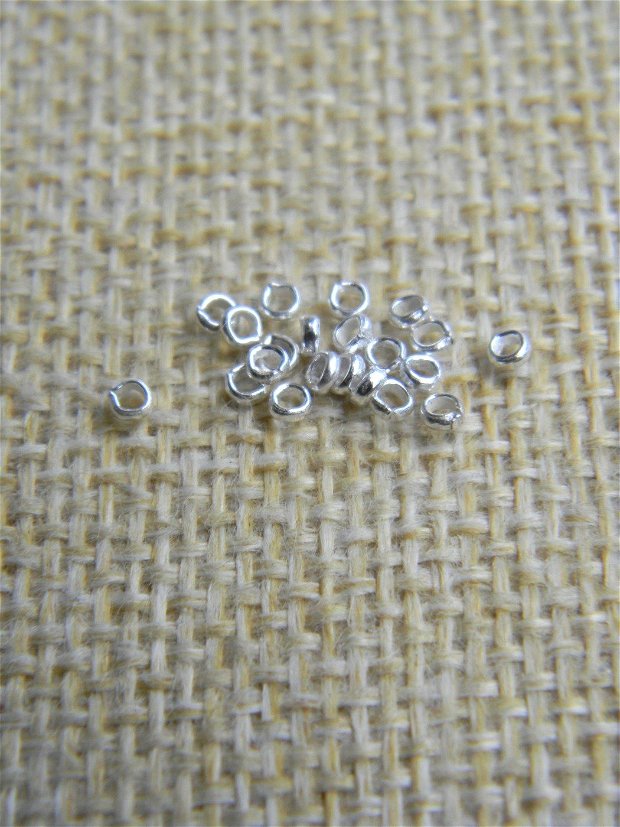 Crimpuri, argint, 2x1 mm, 10 buc. (M7)