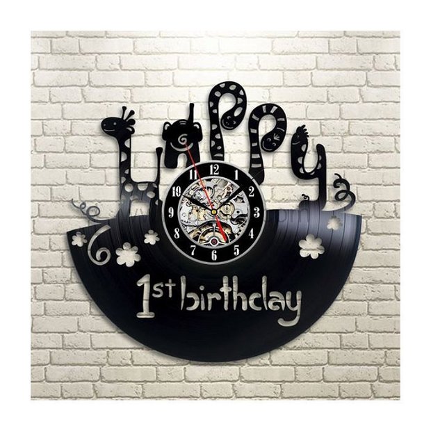 ceas de perete " Happy birthday" (personalizabil)