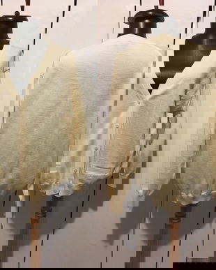 BERNARD CARDIGAN FRENCH LANA PURA IVOIRE