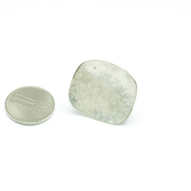 Baza inel, organic, ALAMA argintata, 26 x 24 mm cod: BH-022