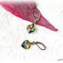 Cercei cu inimioare Swarovski