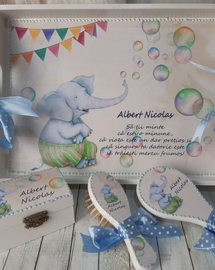 Set pentru taierea motului cu tema elefantel