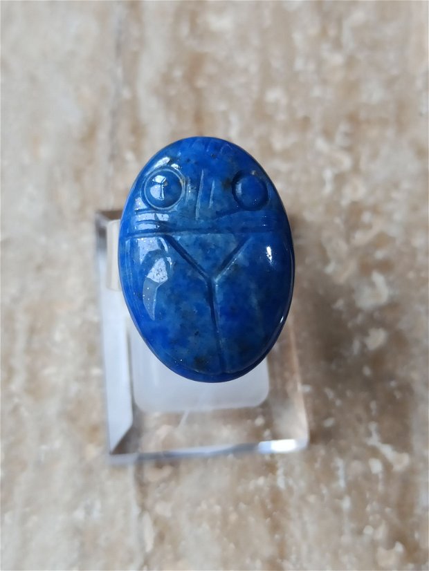 Inel din Argint 925 cu lapis lazuli gravat