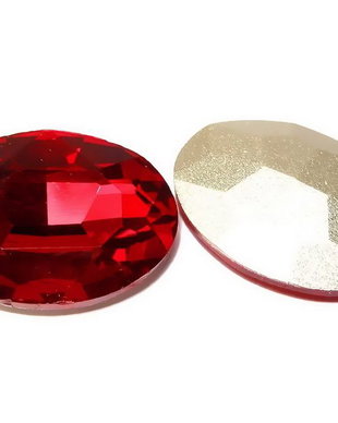 Cabochon din sticla, oval, 14x10 mm, siam