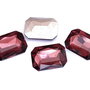 Cabochon din sticla, octogonal, 14x10 mm, antic pink