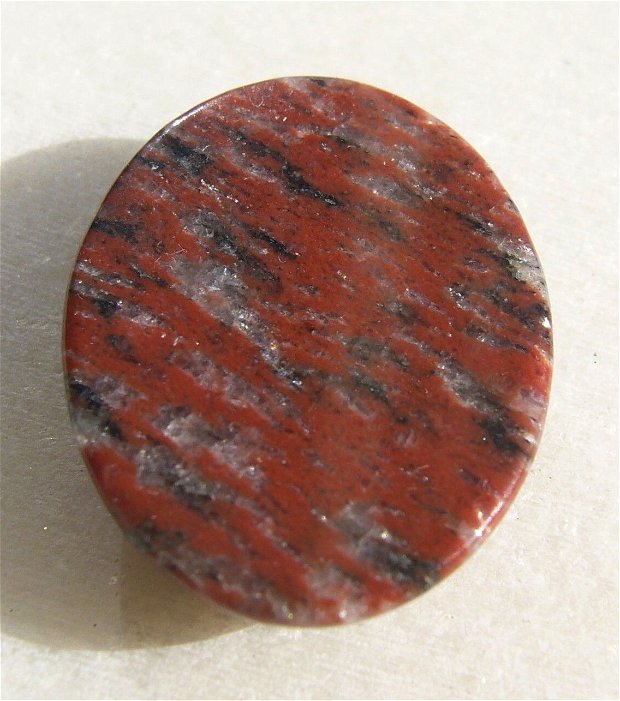 Cabochon red jasper aprox 30x21.7x6.5 mm