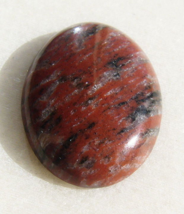 Cabochon red jasper aprox 30x21.7x6.5 mm