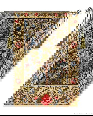 Tapiterie cu copaci si flori