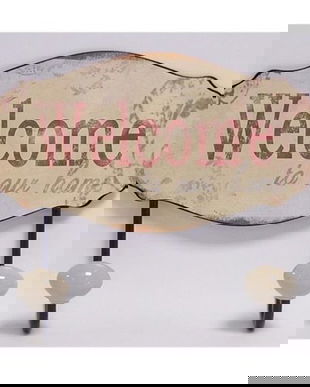 Cuier din metal cu "Welcome"