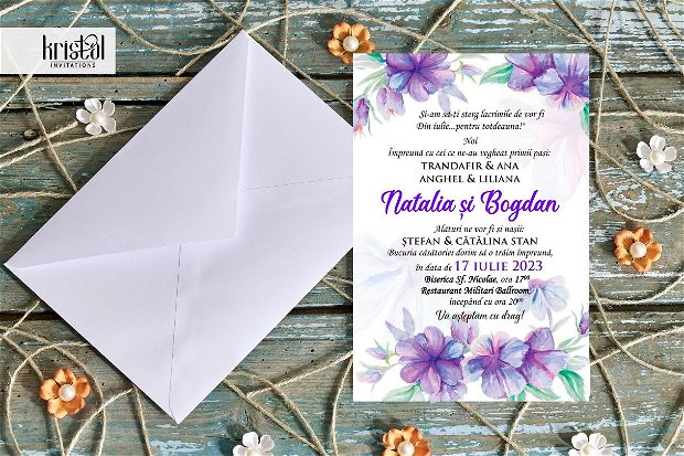 Invitatie nunta- Sweet Lavender