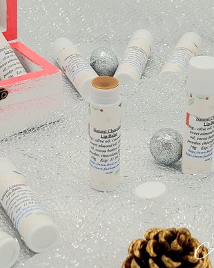 Balsam de buze natural,  cu aroma de ciocolata