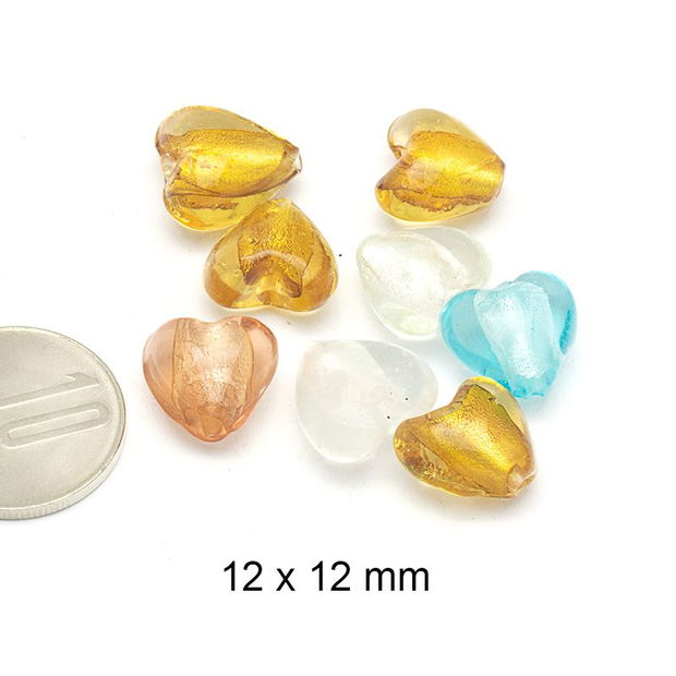 Margele Lampwork, 12 x 12 mm, N-44