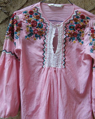 ZARA-Bluza cu broderie XS