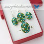 Set Swarovski Queen / Green / Argint 925