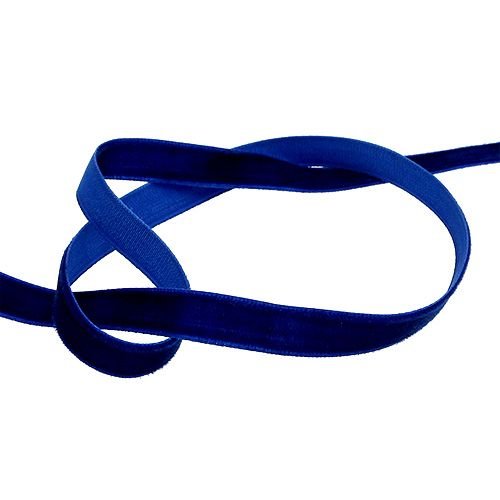 Banda decor catifea albastru 1 cm latime
