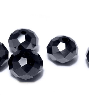 Cristale din sticla, opace, rondelle, 3x2 mm, hematit