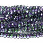 Cristale din sticla, elctroplacate, rondelle, 2.5x1 mm, multicolore