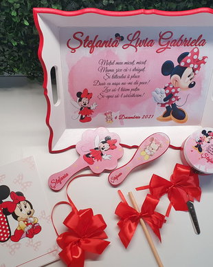 Set Turta / Minnie Mouse Rosu